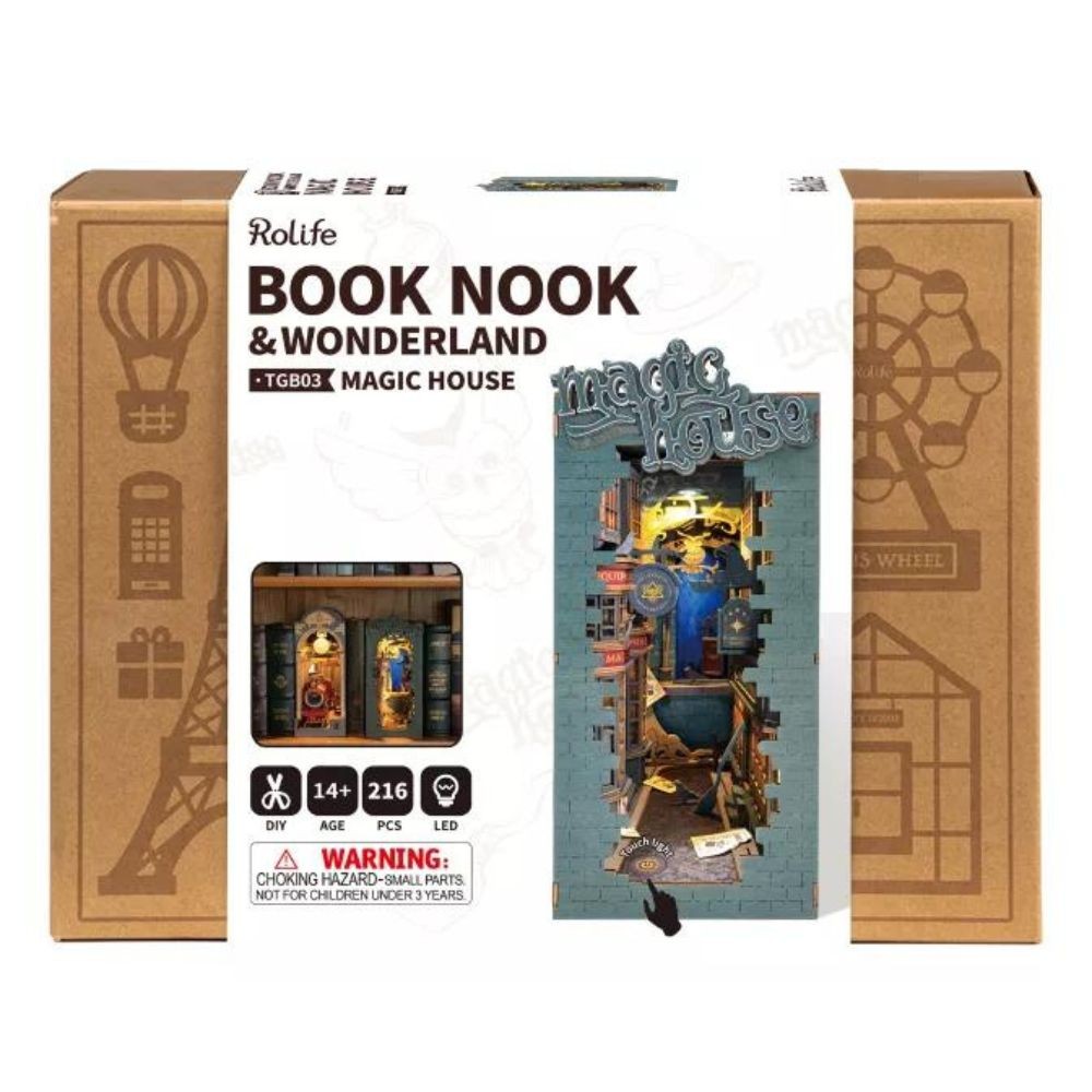 Robotime Puzzle 3d Book Nook Casa Mágica Tgb03 Rolife