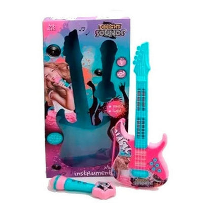 Guitarra Con Micrófono Luz Y Sonido 1735507