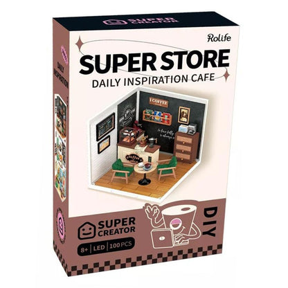 Robotime Puzzle 3d Cafetería Daily Inspiration Dw001b Rolife