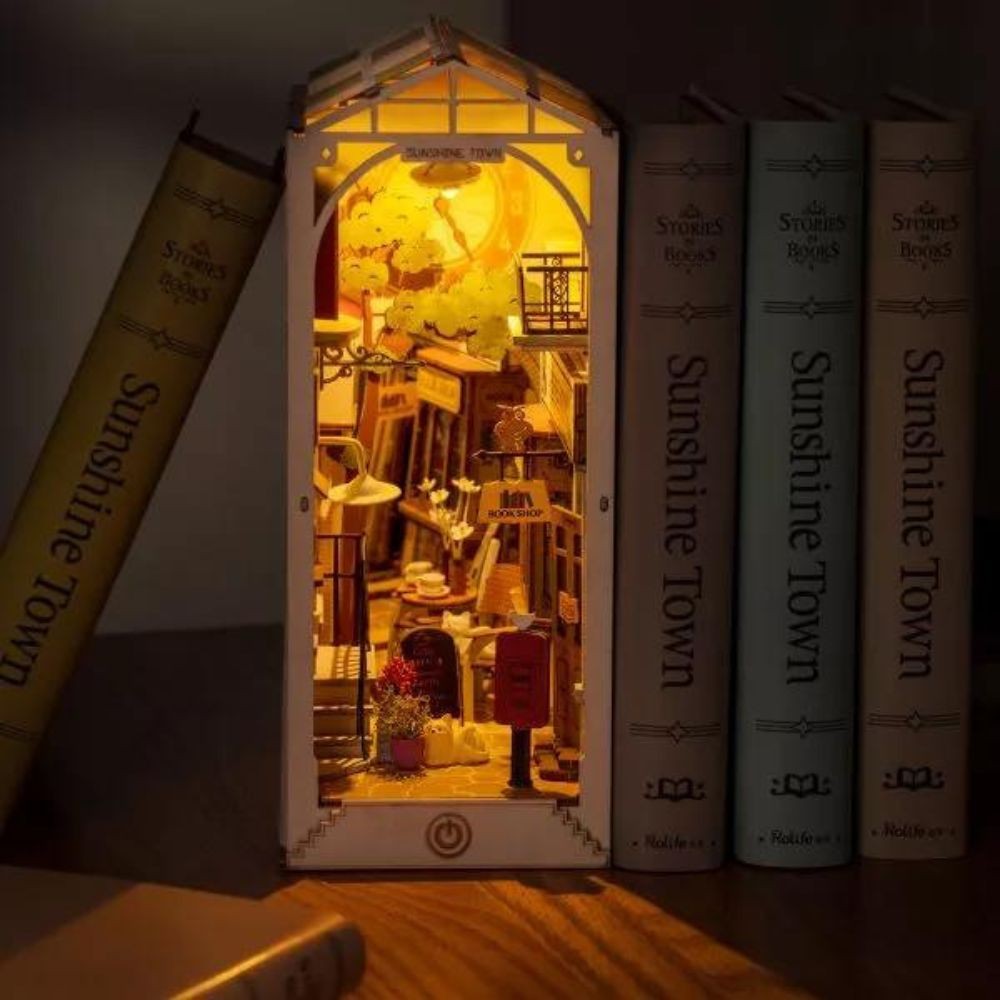 Robotime Puzzle 3d Book Nook De Ciudad Soleada Tgb02 Rolife