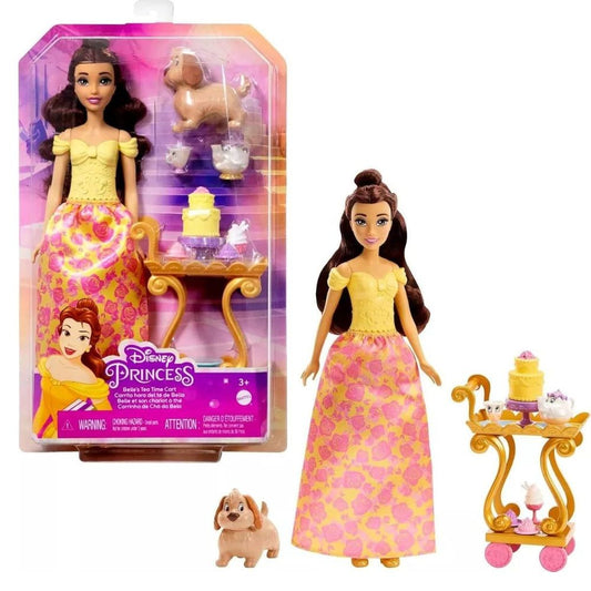 Muñeca Disney Princesas Bella Carrito Tea Time Hlw20 Mattel