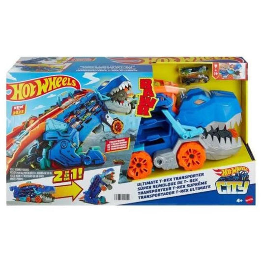 Hotwheels City Pista Super Remolque De T-rex Hng50 Mattel