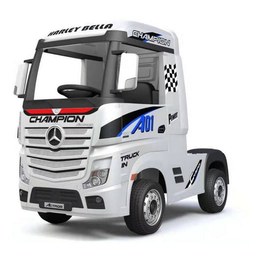 Mercedes Benz Camión Blanco A Batería Hl358 Bl