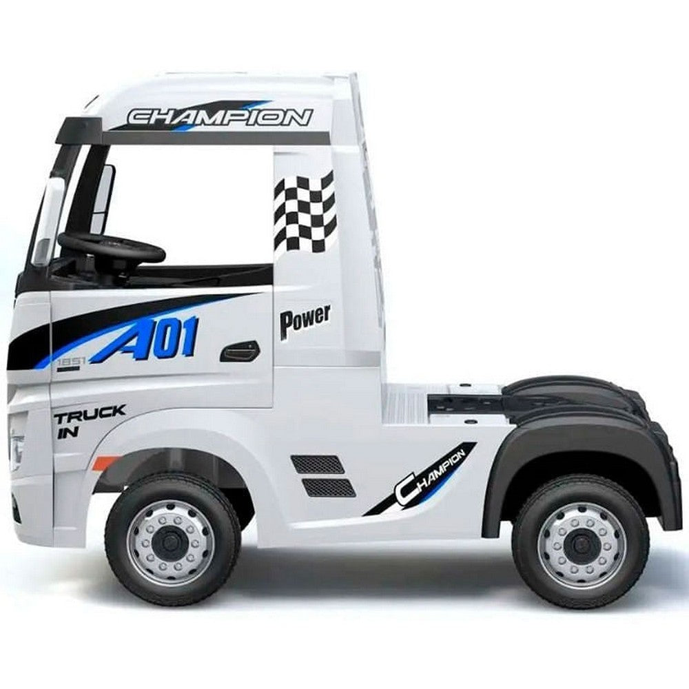 Mercedes Benz Camión Blanco A Batería Hl358 Bl