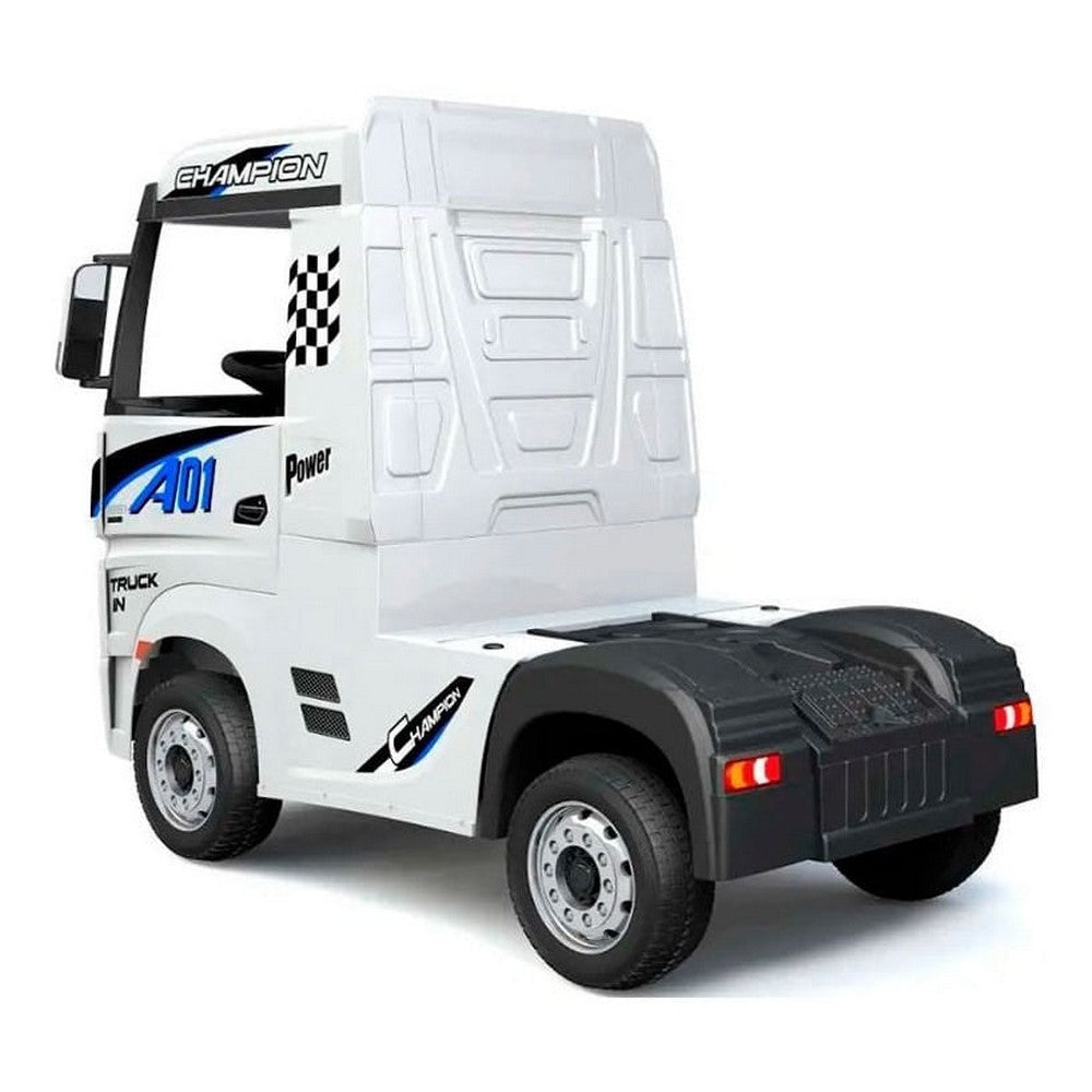 Mercedes Benz Camión Blanco A Batería Hl358 Bl