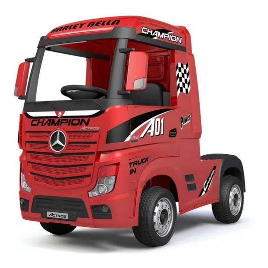 Mercedes Benz Camión Rojo A Batería Hl358 Rj