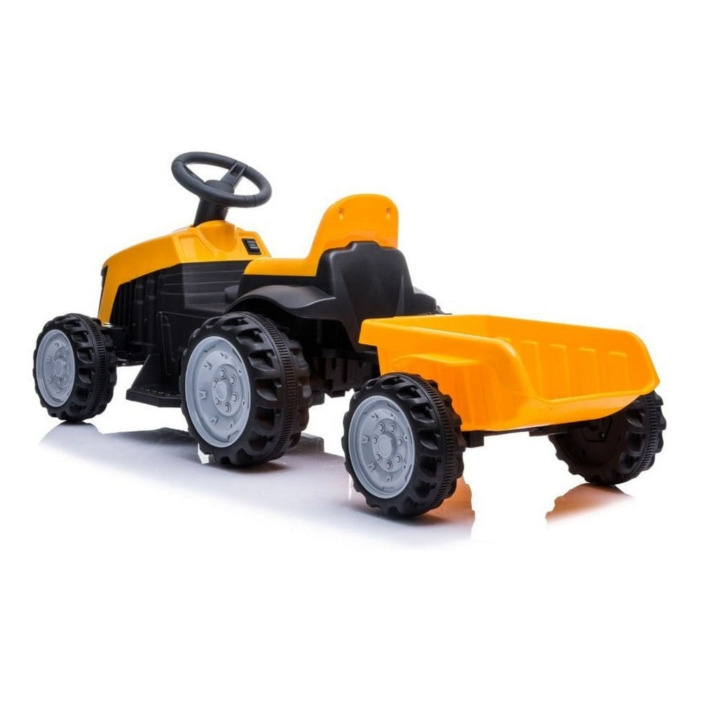Tractor Con Acoplado A Batería Cn-shj61908t Amarillo