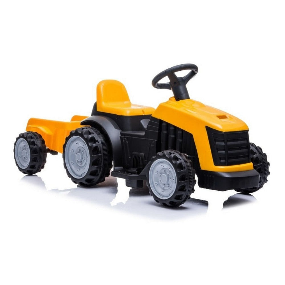 Tractor Con Acoplado A Batería Cn-shj61908t Amarillo