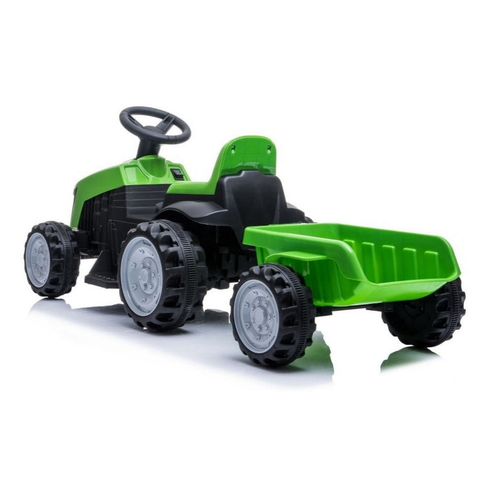 Tractor Con Acoplado A Batería Cn-shj61908t Verde