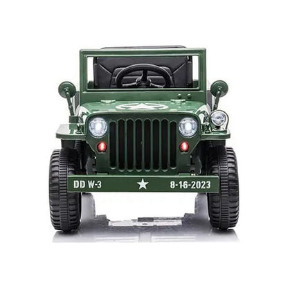 Auto A Batería Jeep Militar Verde Cn-shj11103