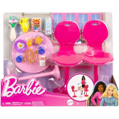 Barbie Accesorios Para Muñeca Mesa De Desayuno Hpt51 Mattel