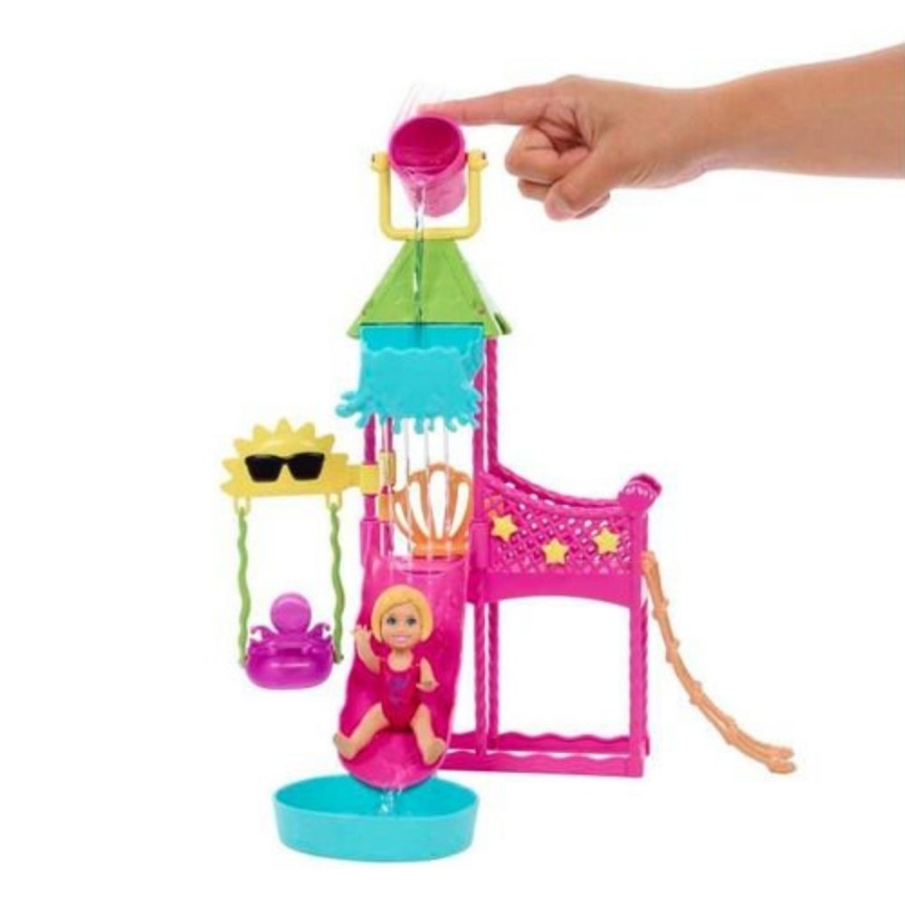 Barbie Skipper Muñeca Parque Acuatico Y Tobogán Hkd80 Mattel