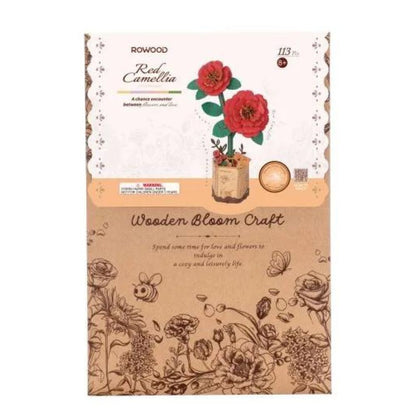 Robotime Puzzle 3d Camelia Roja Tw031 Rowood