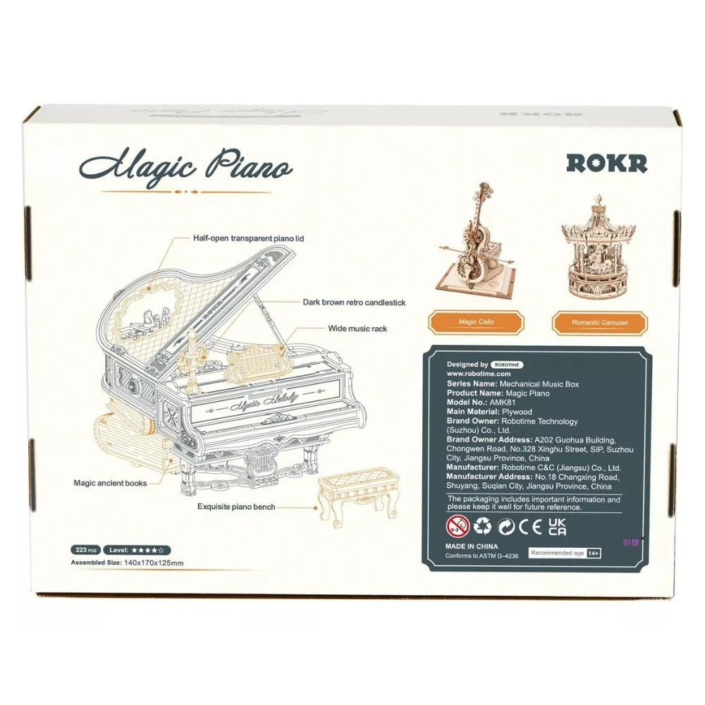 Robotime Puzzle 3d Magic Piano Amk81 Rokr