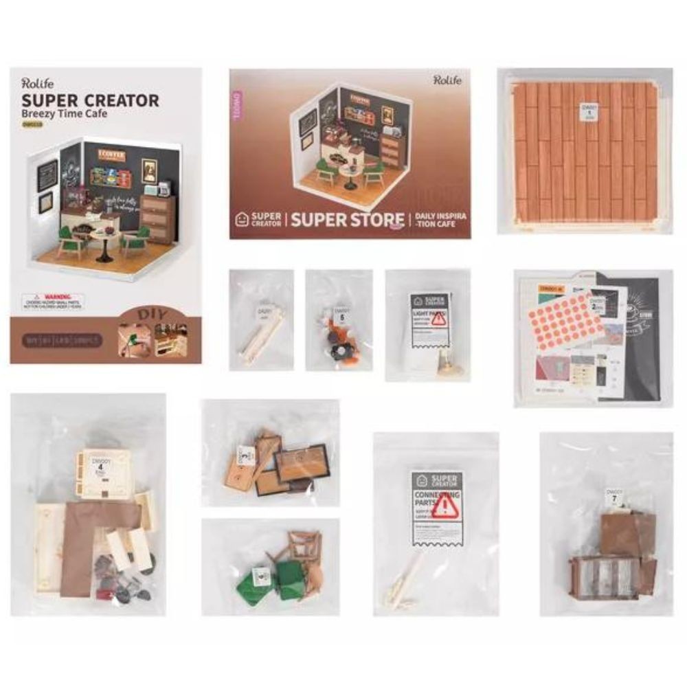 Robotime Puzzle 3d Cafetería Daily Inspiration Dw001b Rolife