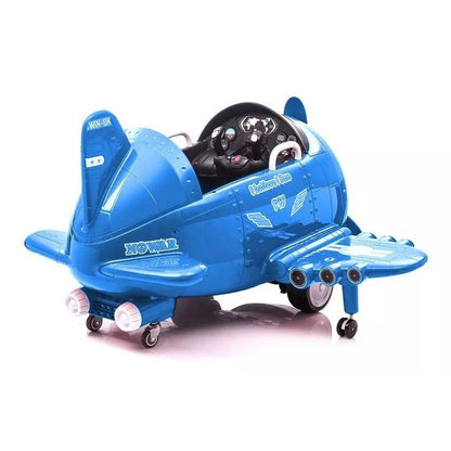 Auto A Batería Avión Celeste Con Control 6v Shl320201 Shine