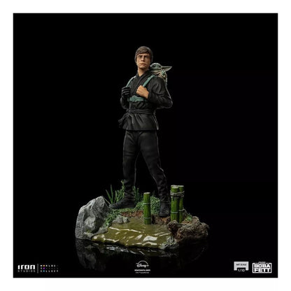 Luke Skywalker Y Grogu Entrenando, Ver. Figura De Acción Con Forma De Estatua, Libro De Boba Fett, Escala 1/10, Iron Studios De Iron Studios