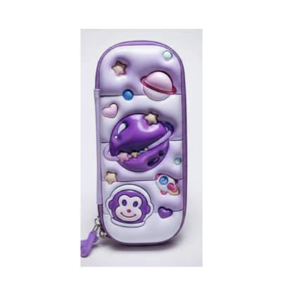 Cartuchera 3d Planetas Violeta Kl1295 Shine Planetas Violetas