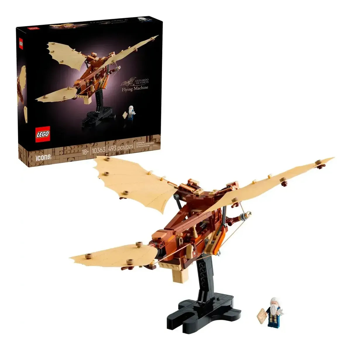 Lego Icons Máquina Voladora De Leonardo Da Vinci 10363 493 Lego Icons