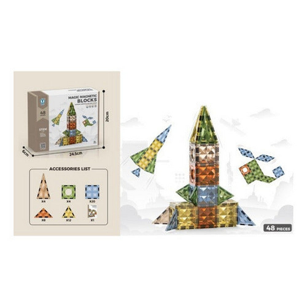 Magic Magnetic Bloques Magenticos 48 Pzas 2421345 Shine