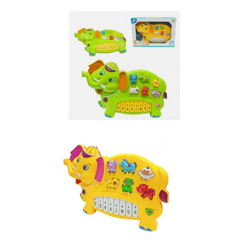 Piano Para Bebe Cute Elefante Musical 1084058 Shine Color Amarillo