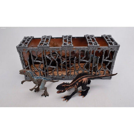Set De 2 Dinosaurios Con Jaula 1876101 E.normal