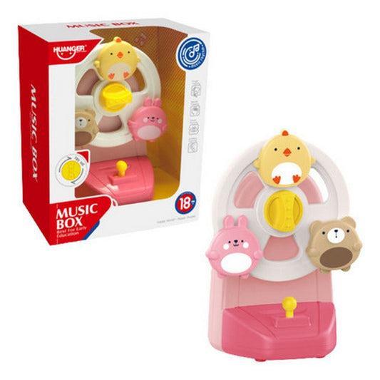 Juguete Caja Musical Infantil Animalitos Rosa 2349026 Shine
