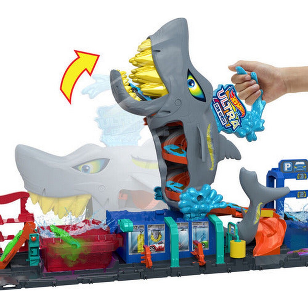 Hot Wheels City Pista Shark Car Wash Htn82 Mattel
