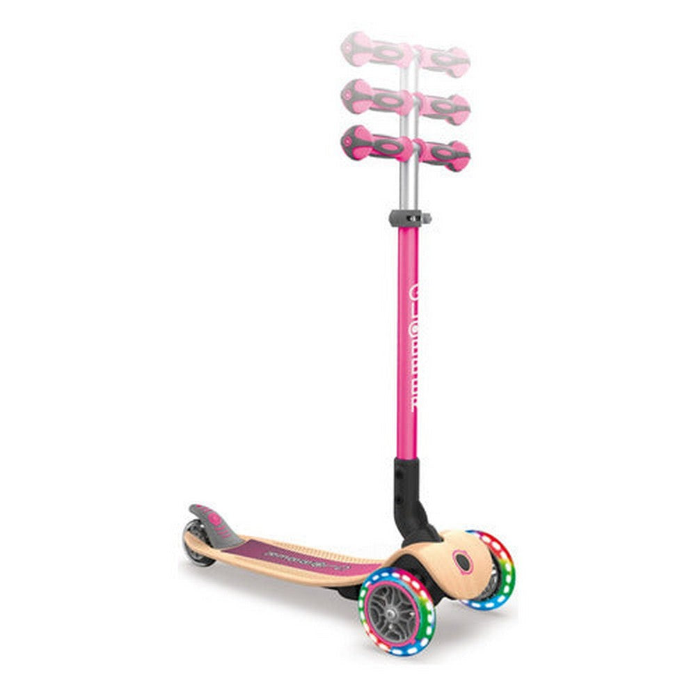 Globber Monopatin Primo Portátil Wood C/luces Rosa 436-110 Color Rosa Chicle