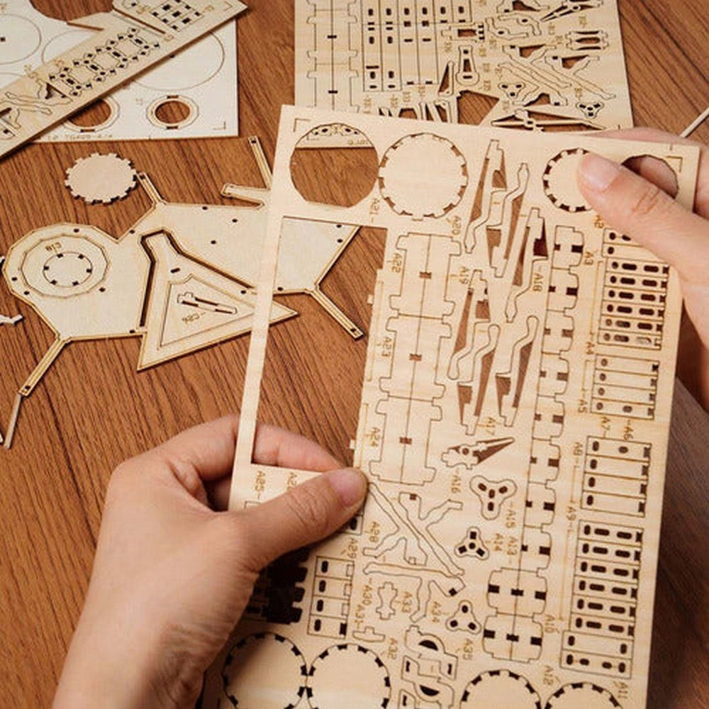 Bateria De Madera - Puzzle 3d