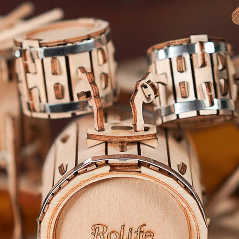 Bateria De Madera - Puzzle 3d