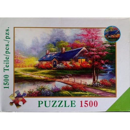 Puzzle 1500 Pzs Casa En El Rio Primavera 1970536 Shine
