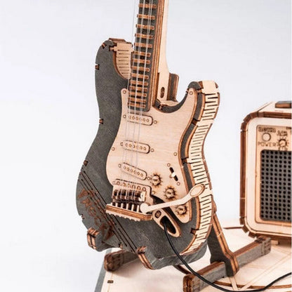 Rompecabezas De Madera 3d Robotime Guitarra Eléctrica