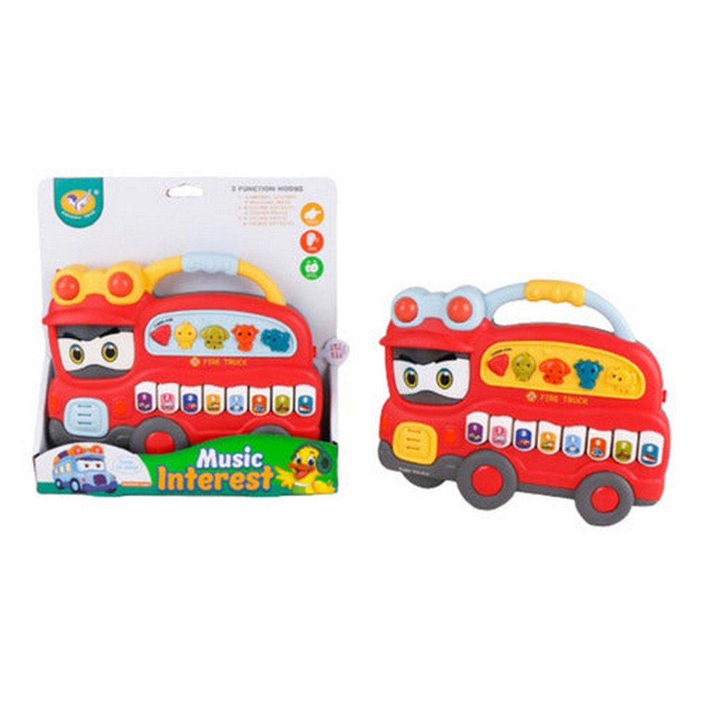 Bombero Piano Con Luz Y Sonido 2226564 Shine Color Celeste