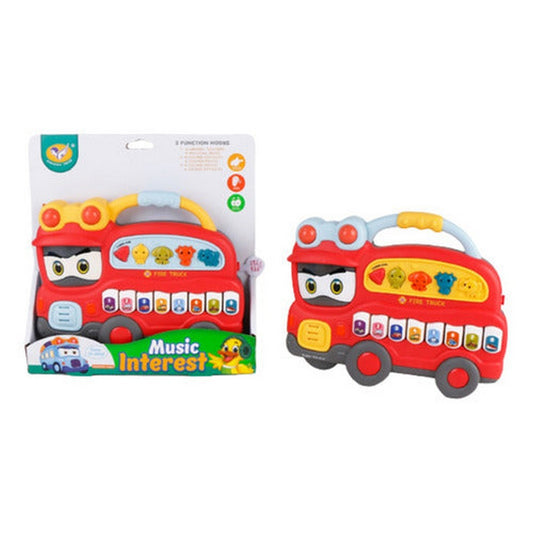 Bombero Piano Con Luz Y Sonido 2226564 Shine Color Celeste