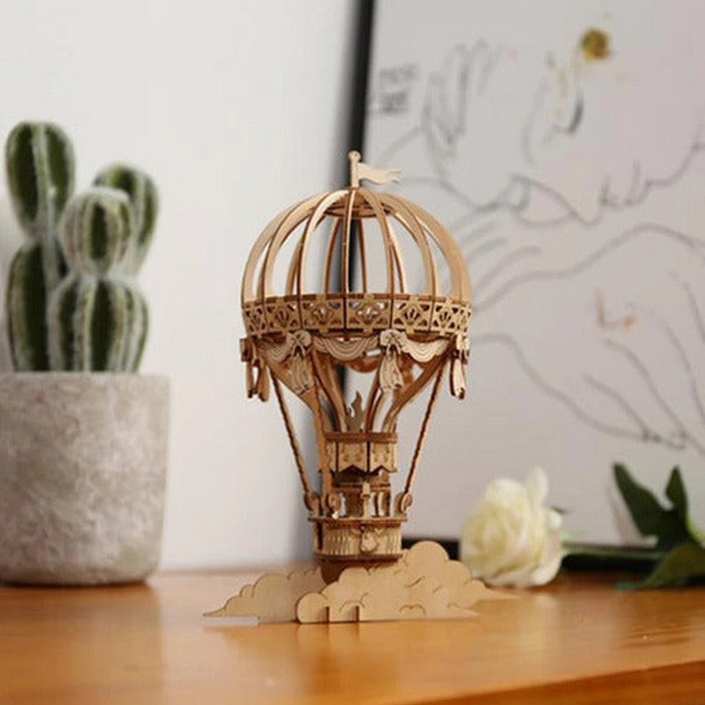 Rompecabezas 3d De Madera Con Globo Aerostático Hobby Robotime