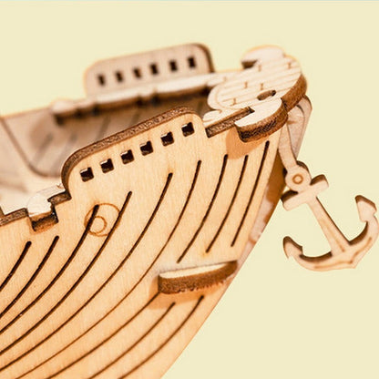 Bote De Pesca De Madera Puzzle 3d Tg308