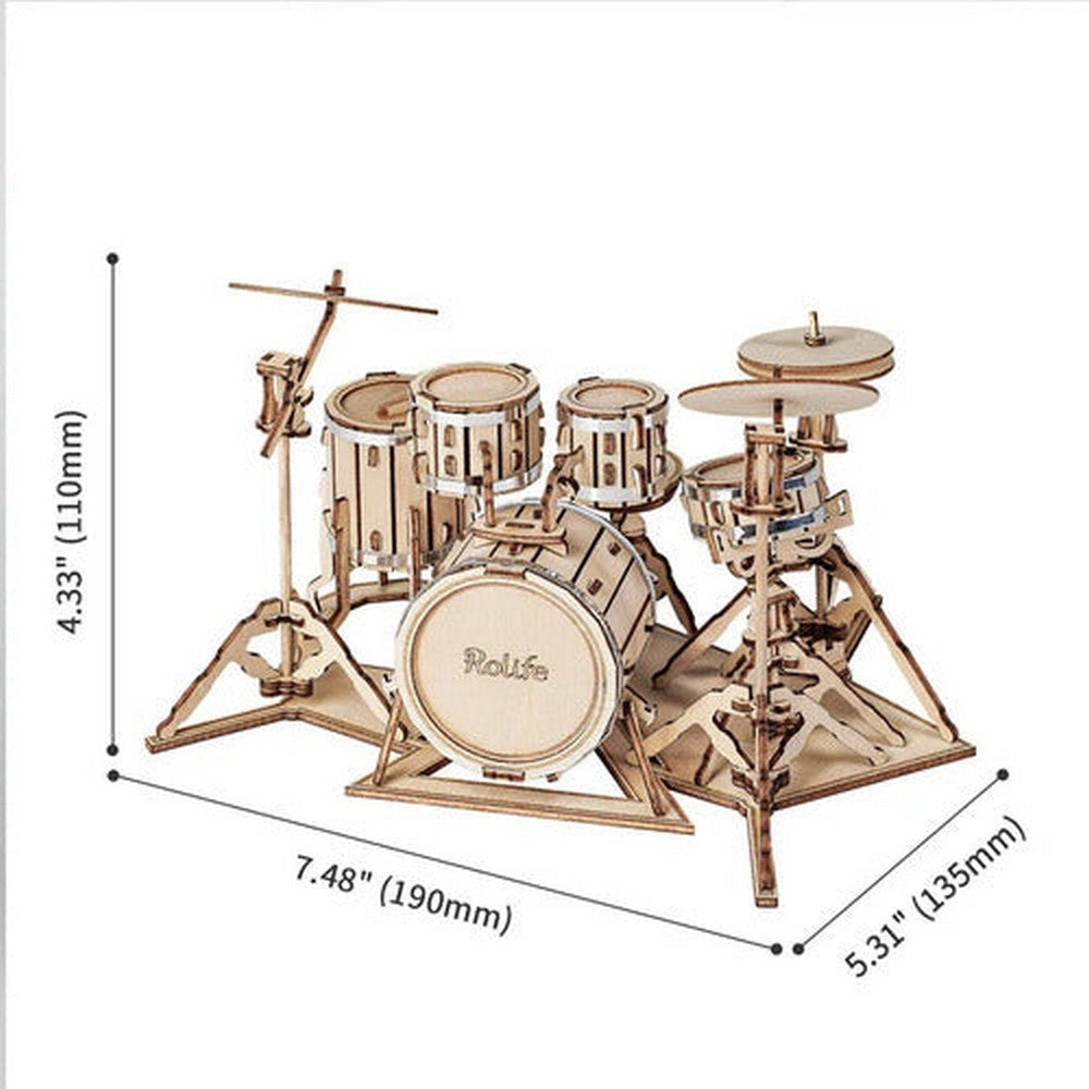 Bateria De Madera - Puzzle 3d