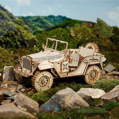 Robotime Puzzle 3d Jeep Militar Mc701  Rokr