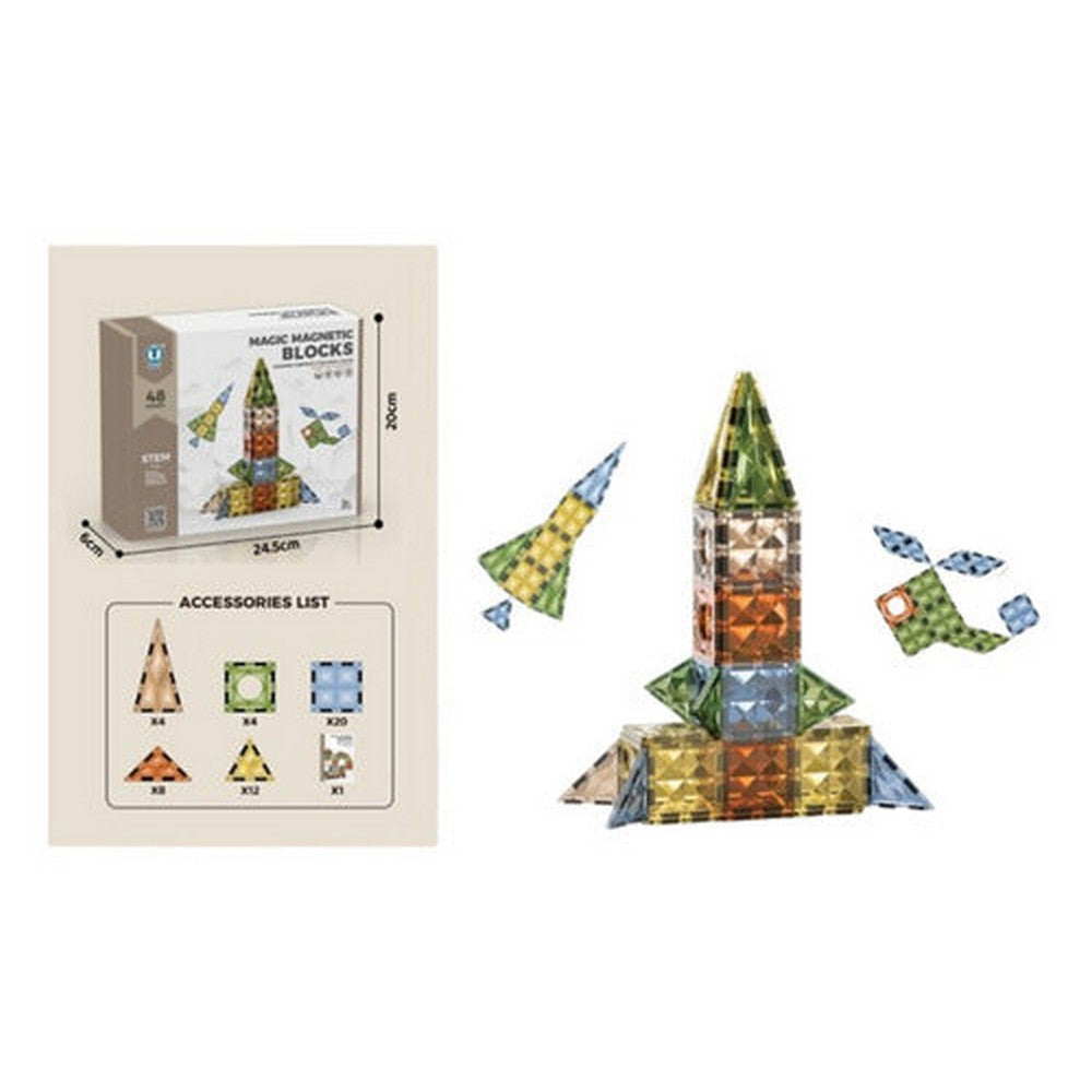 Magic Magnetic Bloques Magenticos 48 Pzas 2421345 Shine