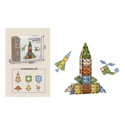 Magic Magnetic Bloques Magenticos 48 Pzas 2421345 Shine
