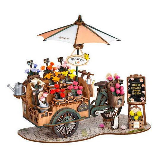 Robotime Puzzle 3d Carro De Flores Tgs03 Rolife