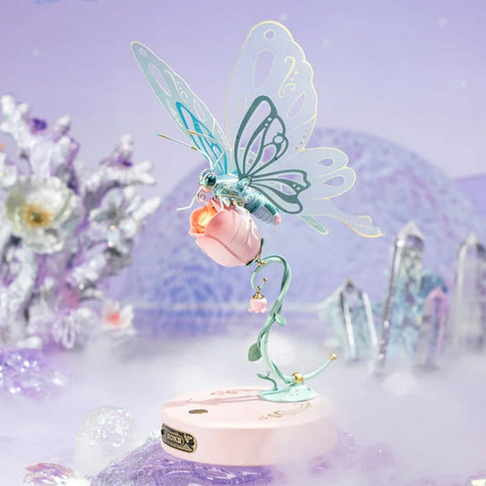 Rompecabezas 3d Diseño Mariposa Sobre Flor Robotime