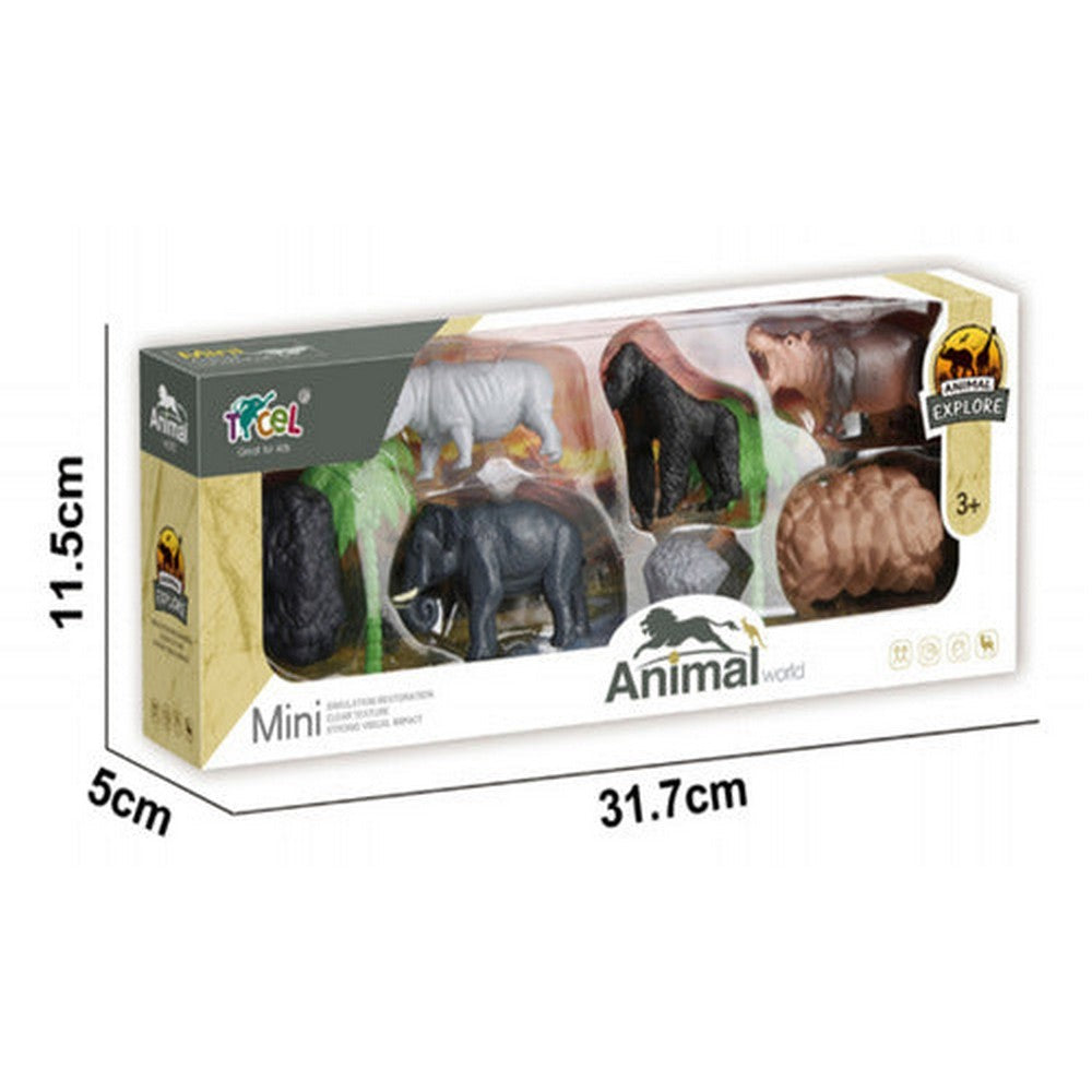Animal World Set Animales De La Selva Con Accesorios 2308527