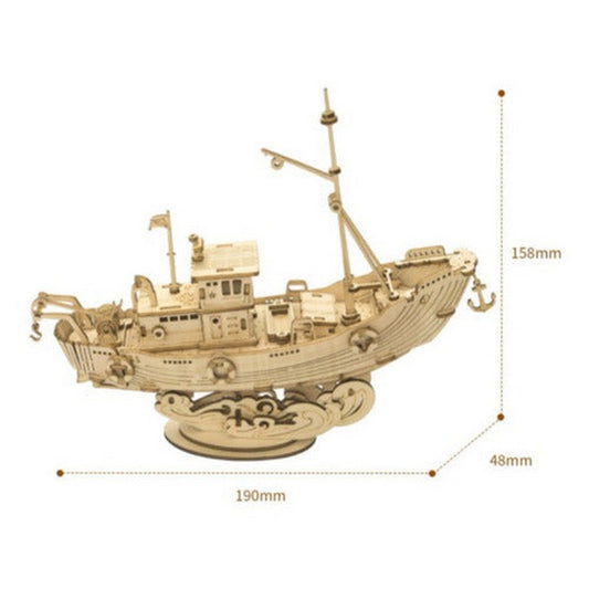 Robotime Puzzle 3d Barco Pesquero Tg308 Rolife
