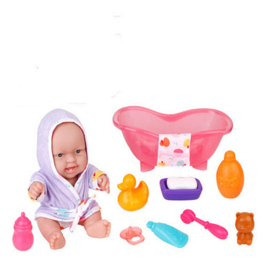 Muñeca Bebe Con Accesorios Hora Del Baño 25cm 2402627 Shine