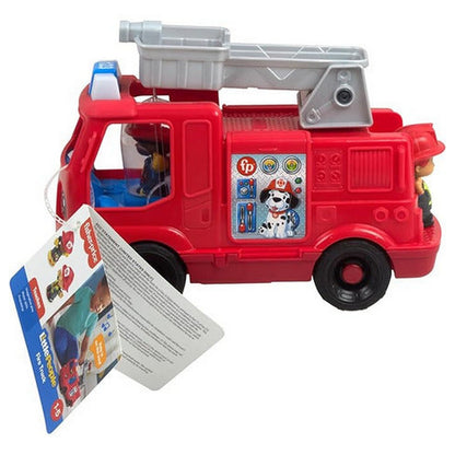 Juguete Camión Bomberos Fisher-price Little People 2 Figuras Color Rojo
