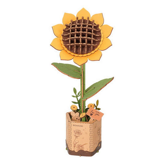 Puzzle 3d - Flores De Madera - Sunflower - Rowood