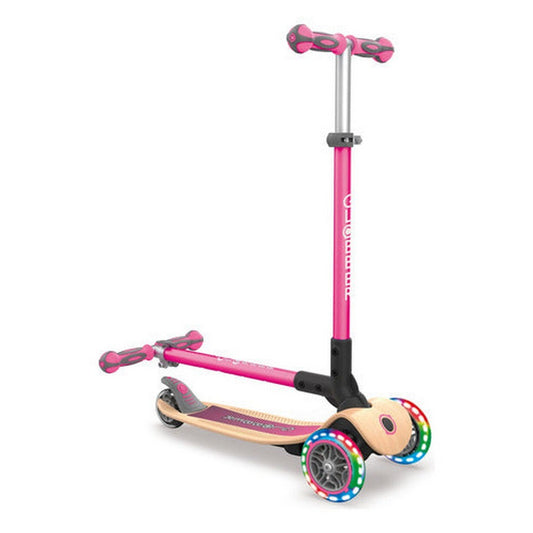 Globber Monopatin Primo Portátil Wood C/luces Rosa 436-110