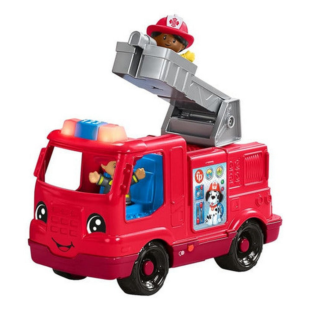 Juguete Camión Bomberos Fisher-price Little People 2 Figuras Color Rojo